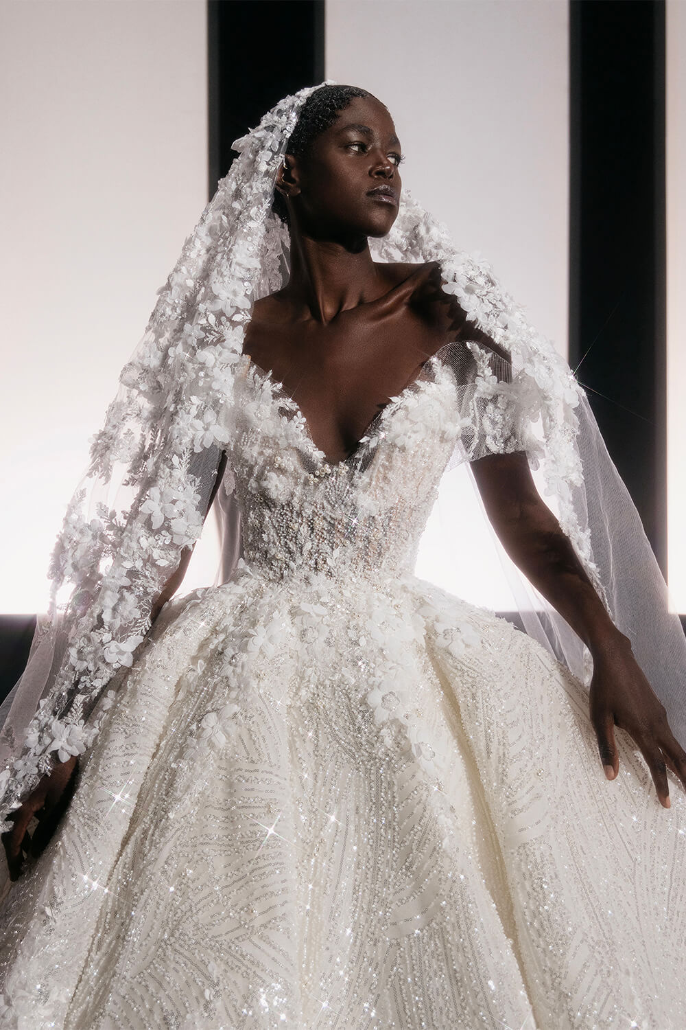 Valdrin Sahiti, Embroidered Wedding Gown | Esposa