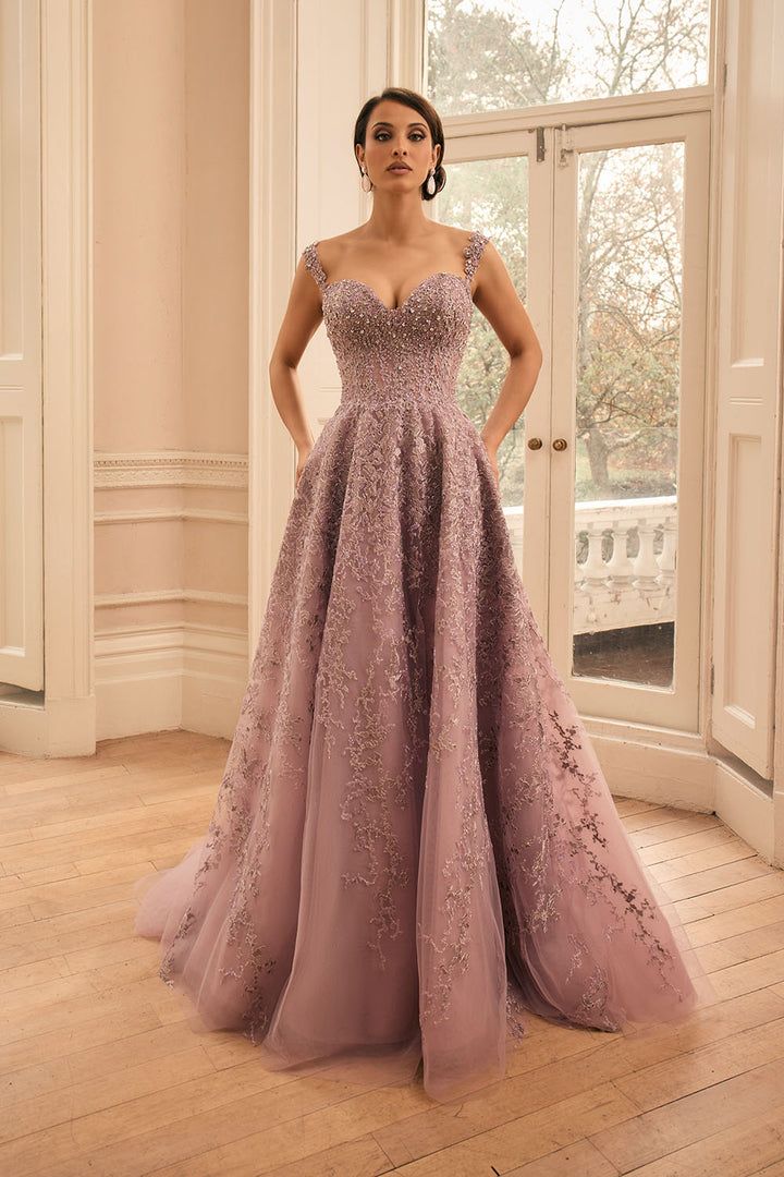 Veni Infantino, Crystal Embellished Lace A-Line Gown | Esposa