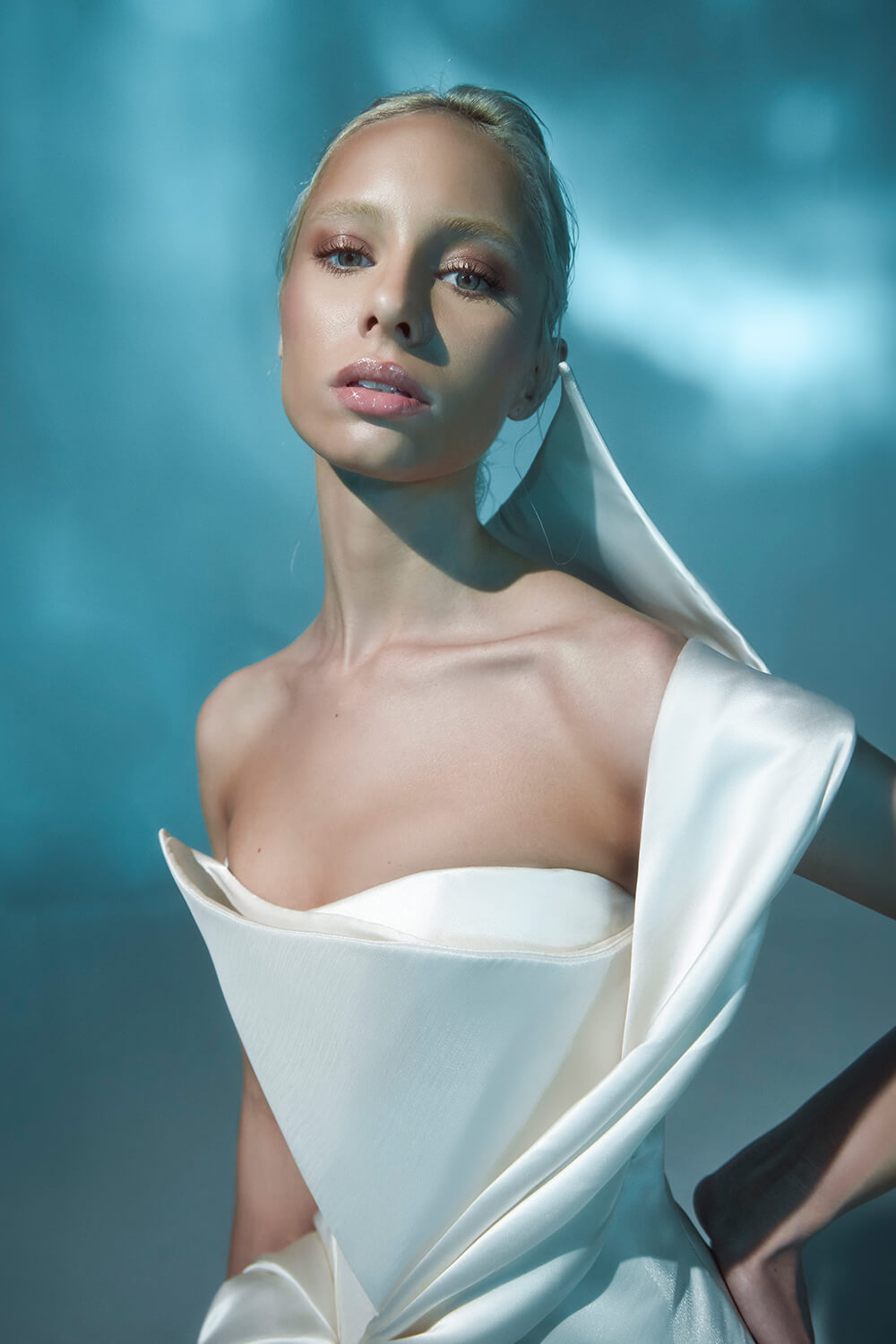 Kristie Romanos, Mermaid Satin Gown | Esposa