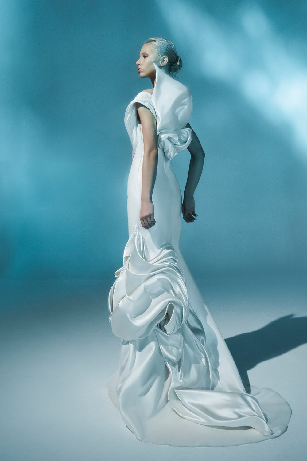 Kristie Romanos, Mermaid Satin Gown | Esposa