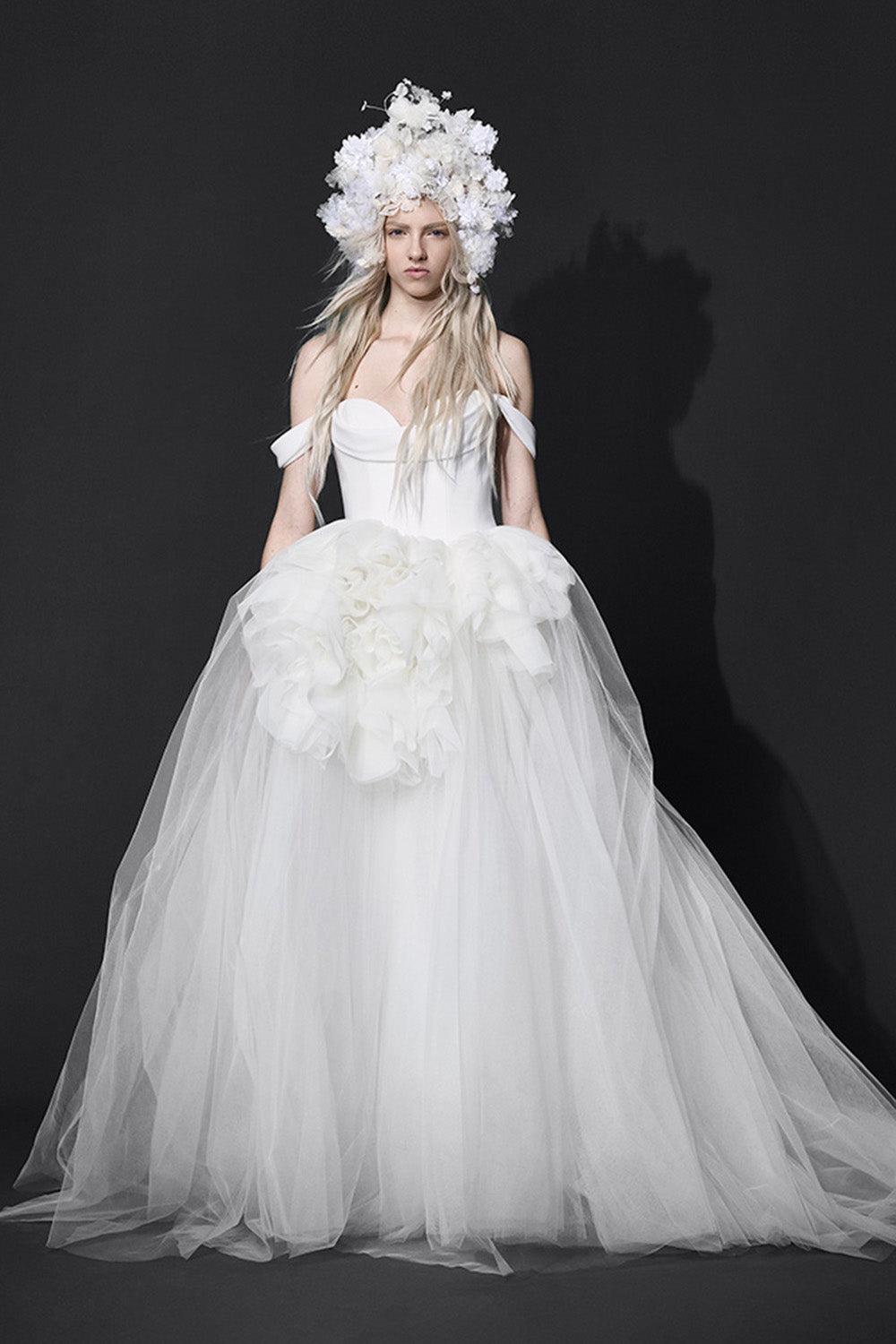 vera wang tulle wedding dress White VW351487 Nearly Newlywed Vera Wang Tulle Wedding Dress