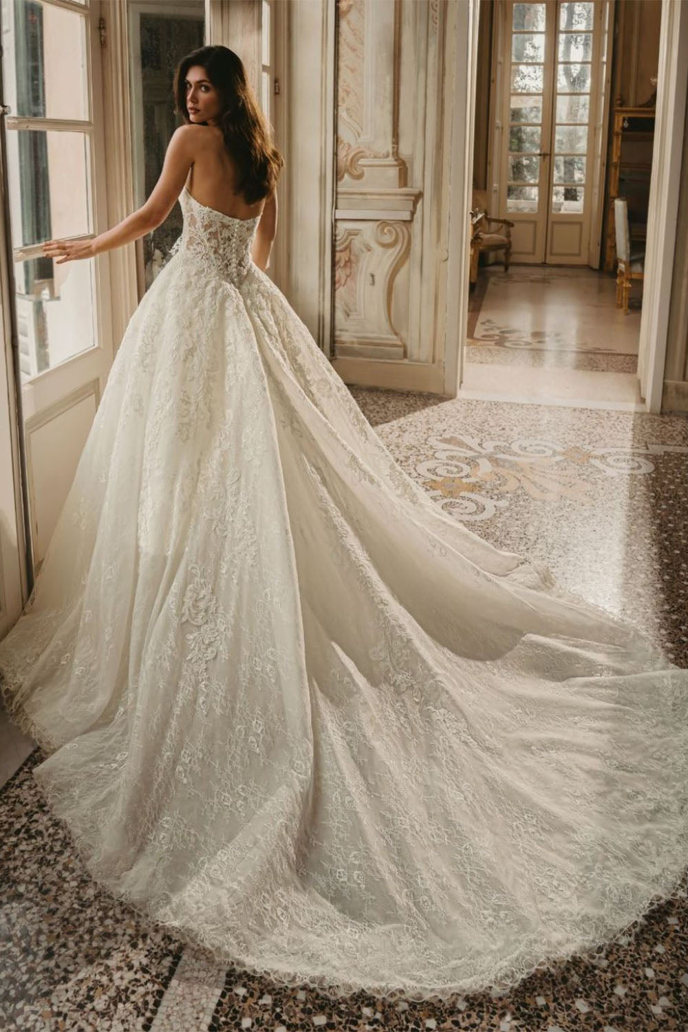 Enzoani, West, Magnificent Strapless Lace Ball Gown | Esposa