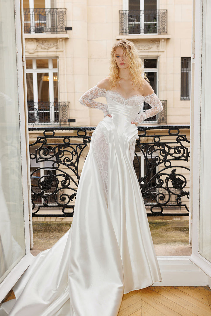 Wona Concept, Brunette, Structured Mermaid Gown | Esposa