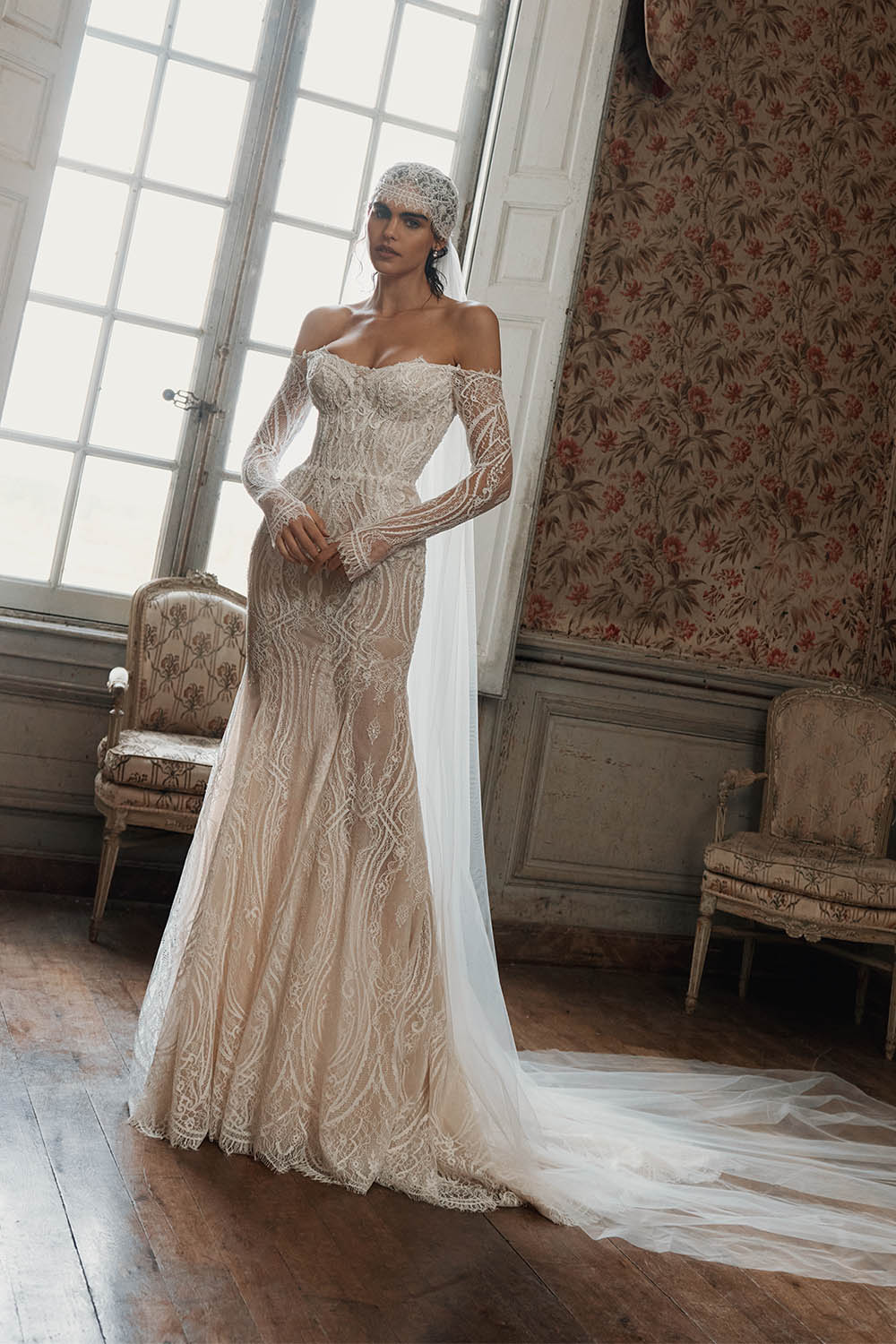 Wona Concept, Rain, Enigmatic Off-the-Shoulder Mermaid Gown | Esposa