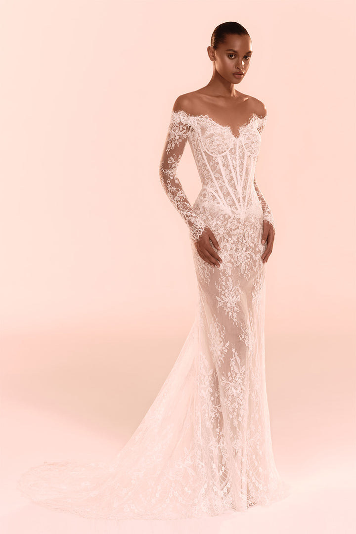 Zuhair Murad, Zaha, Luminous Straight Gown | Esposa