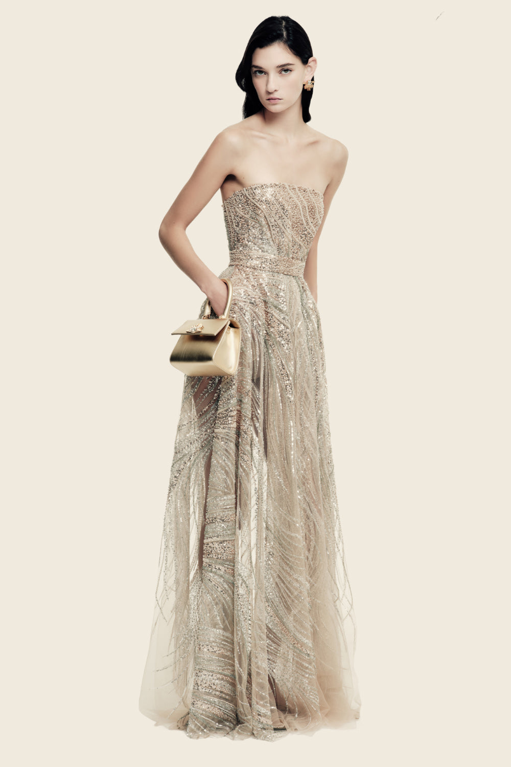 Zuhair Murad, Beaded Strapless Tulle Evening Gown | Esposa