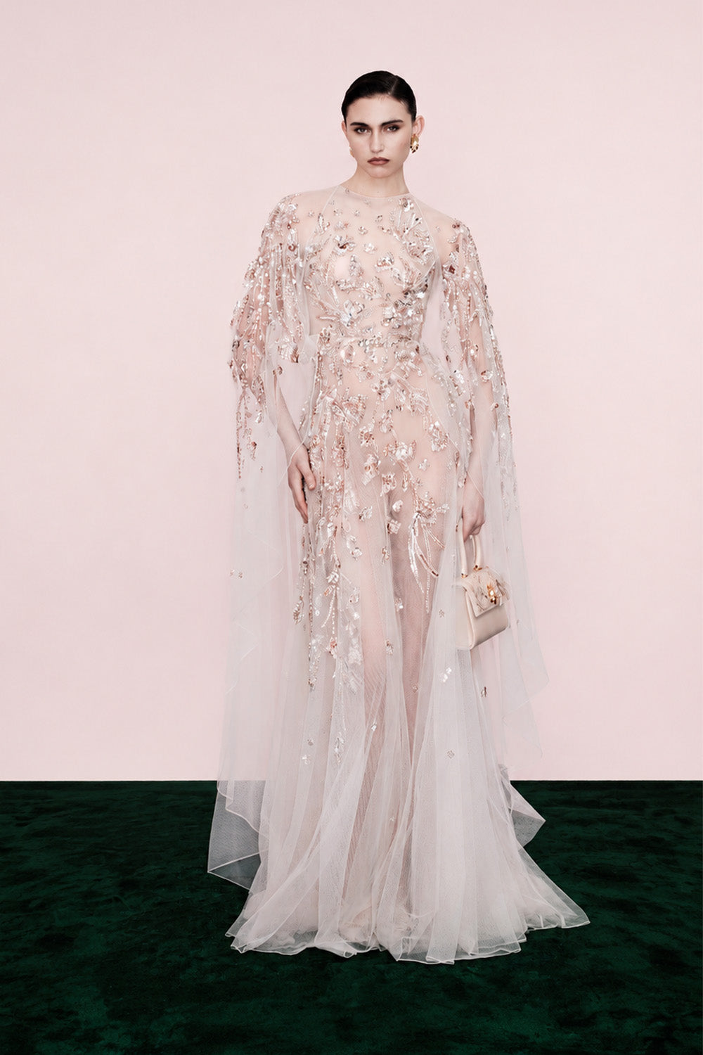 Zuhair Murad, Crystal-Embellished Illusion Tulle Gown | Esposa