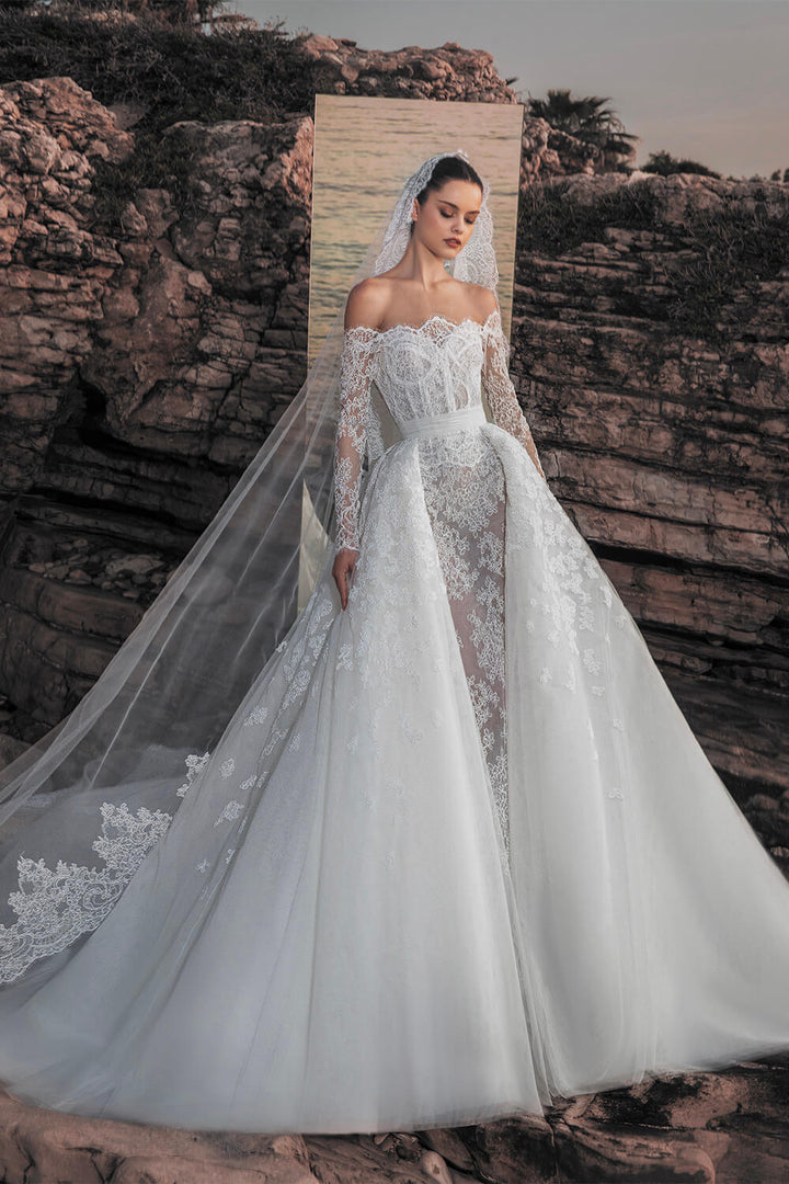 zuhair murad grey lace dress Zuhair Murad Patricia wedding gown Retails for $20K
