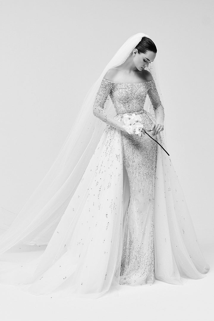 Zuhair Murad, Ysaure Shimmery Fit and Flare Gown | Esposa