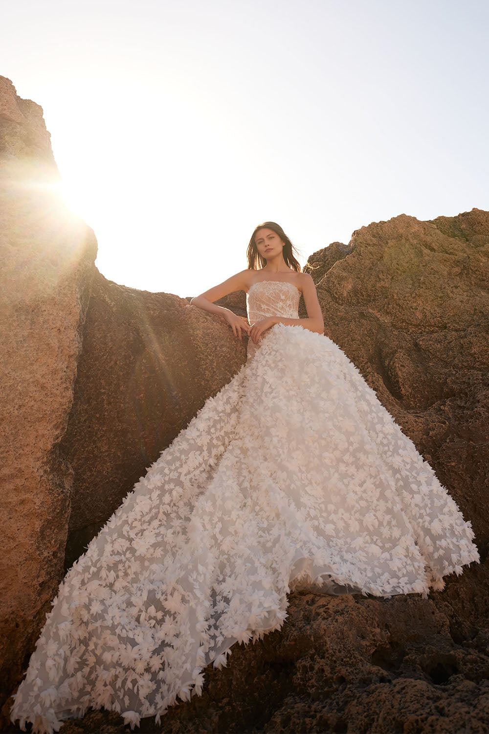 Plume by Kristie, Alice, Modern Strapless Gown | Esposa