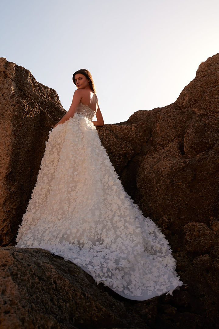 Plume by Kristie, Alice, Modern Strapless Gown | Esposa