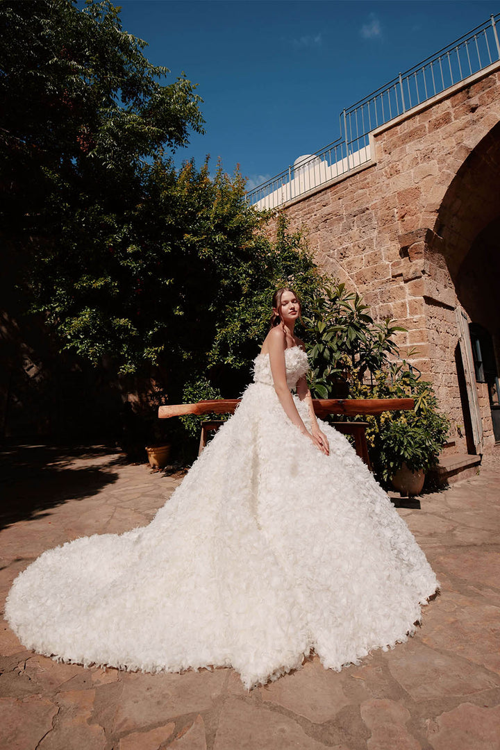Plume by Kristie, Aurelie, Feather Bridal Gown | Esposa