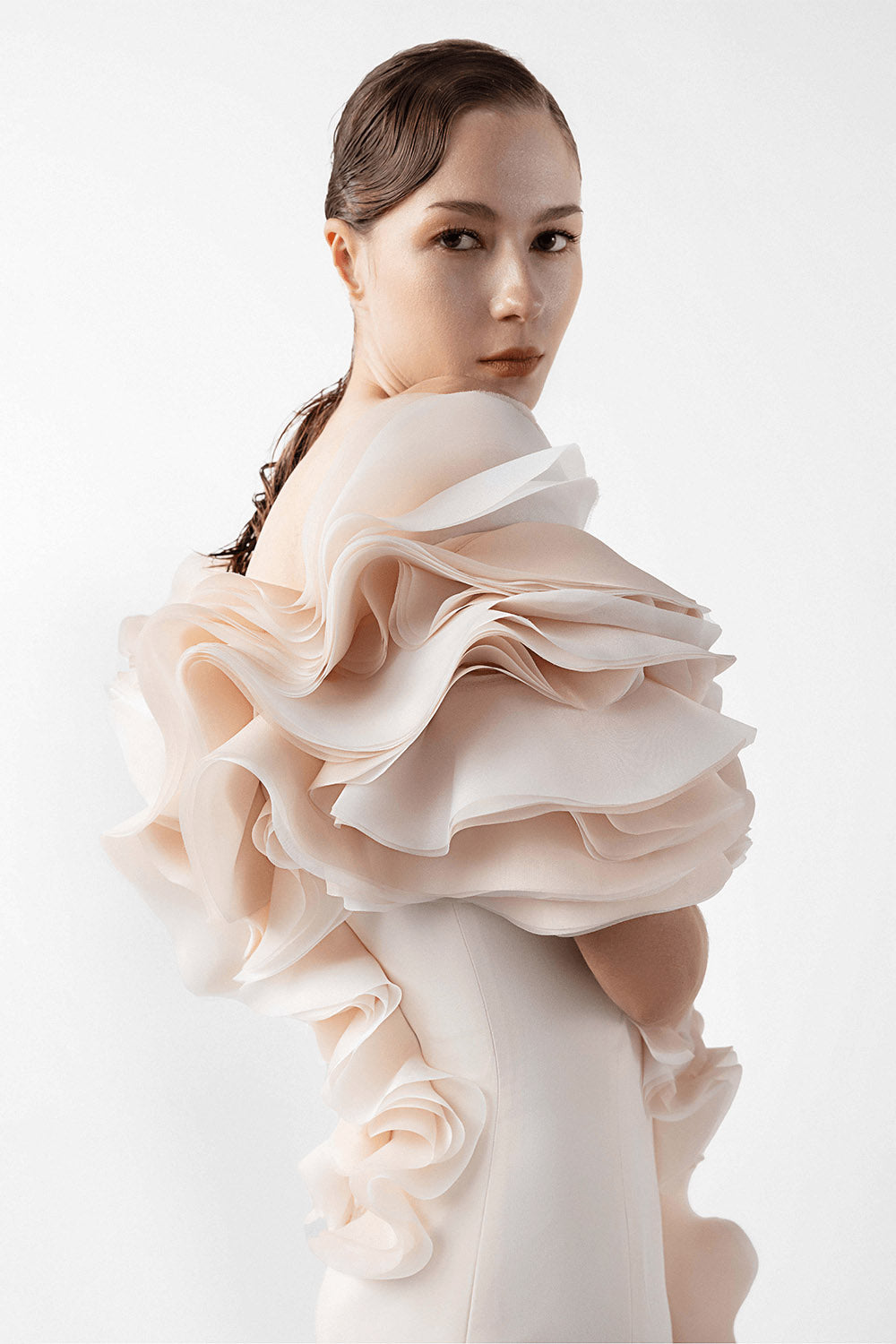 Gaby Charbachy, Ruffled Mermaid Gown | Esposa