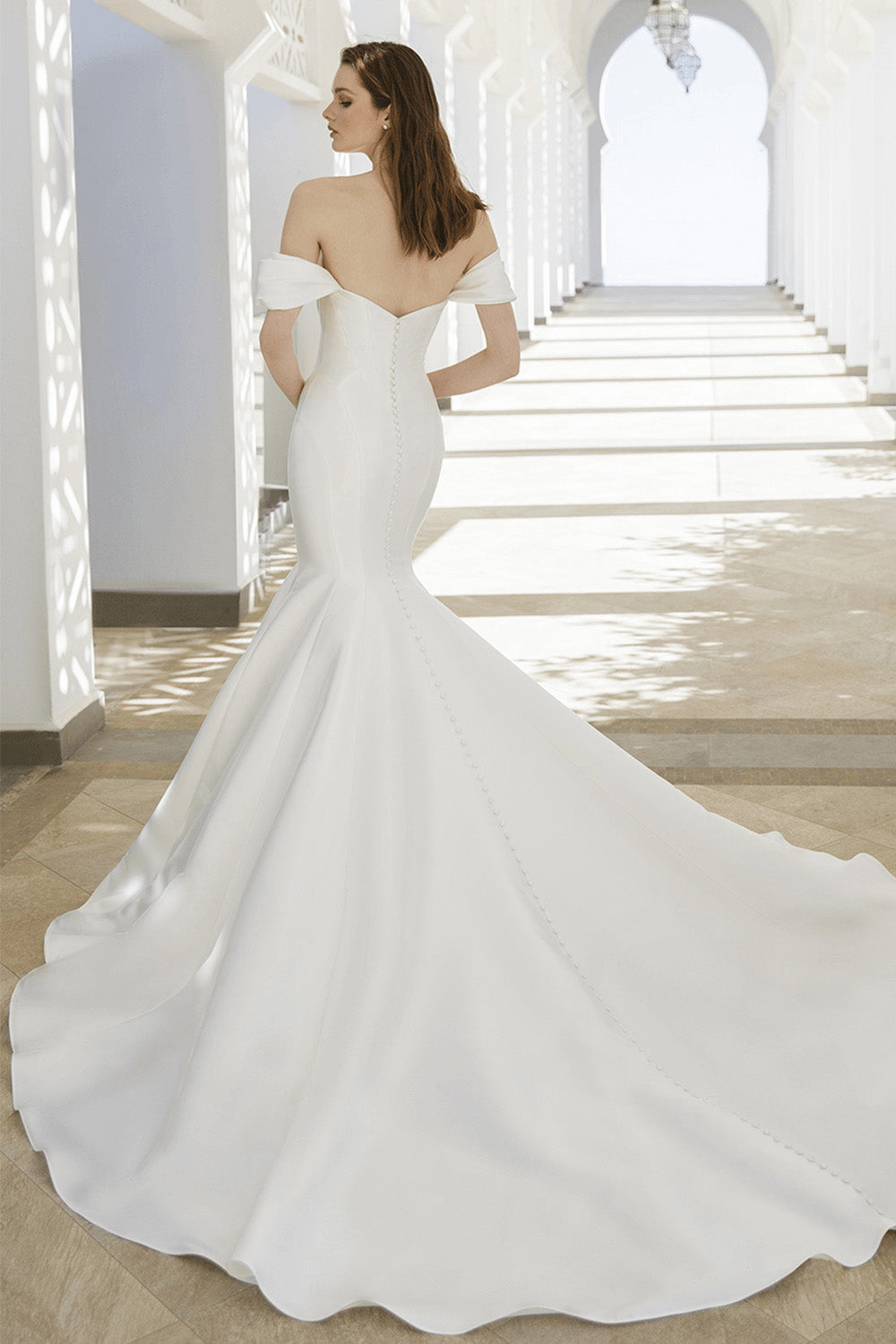 Enzoani Blue, Rory, Trumpet Mikado Gown | Esposa