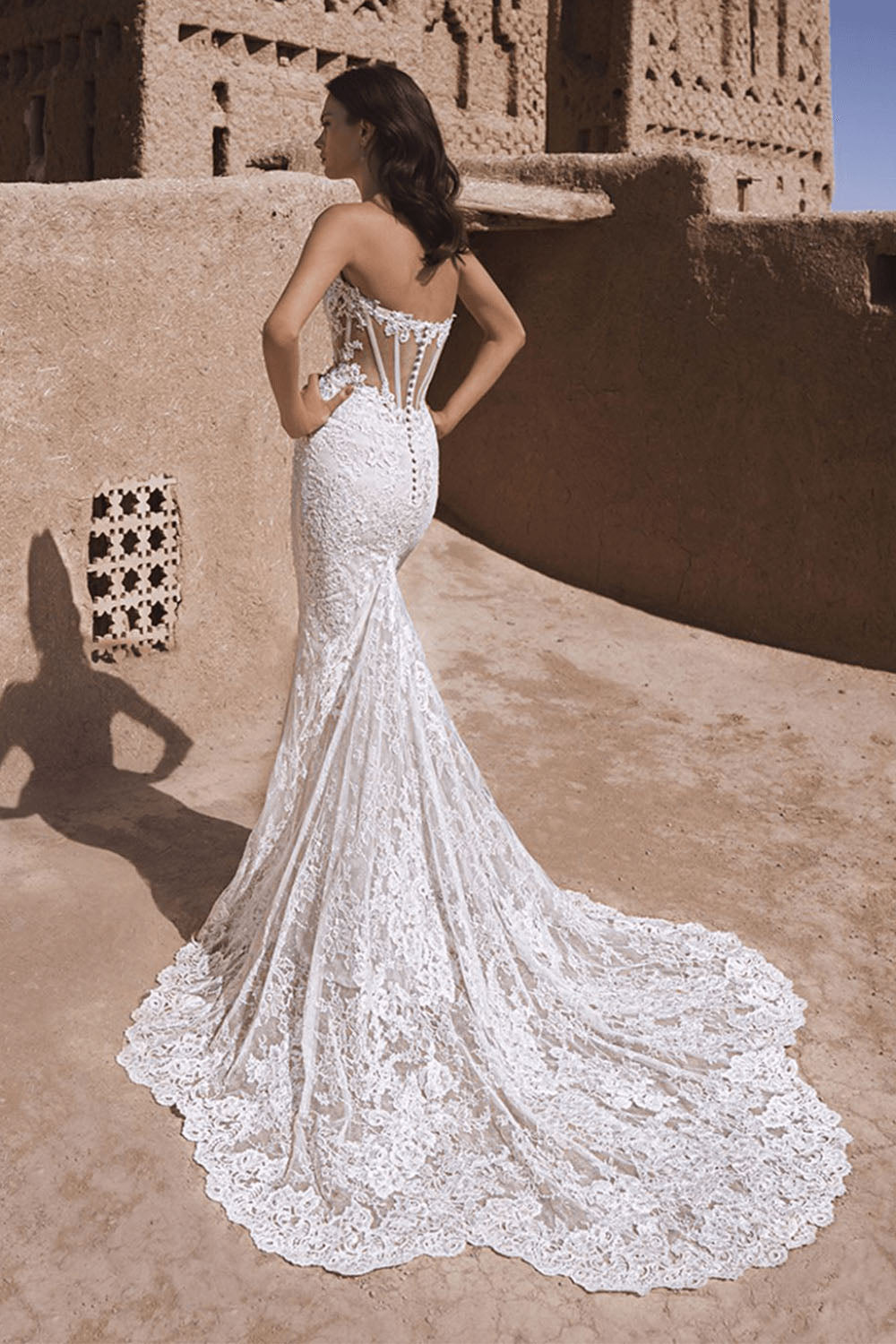 Enzoani Blue, Tula, Intricate Mermaid Gown | Esposa