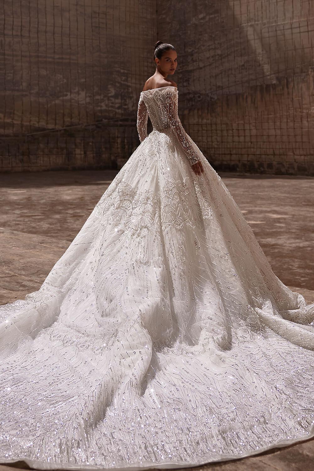 Milla Nova, Vendela, Beaded Sleeved Gown | Esposa