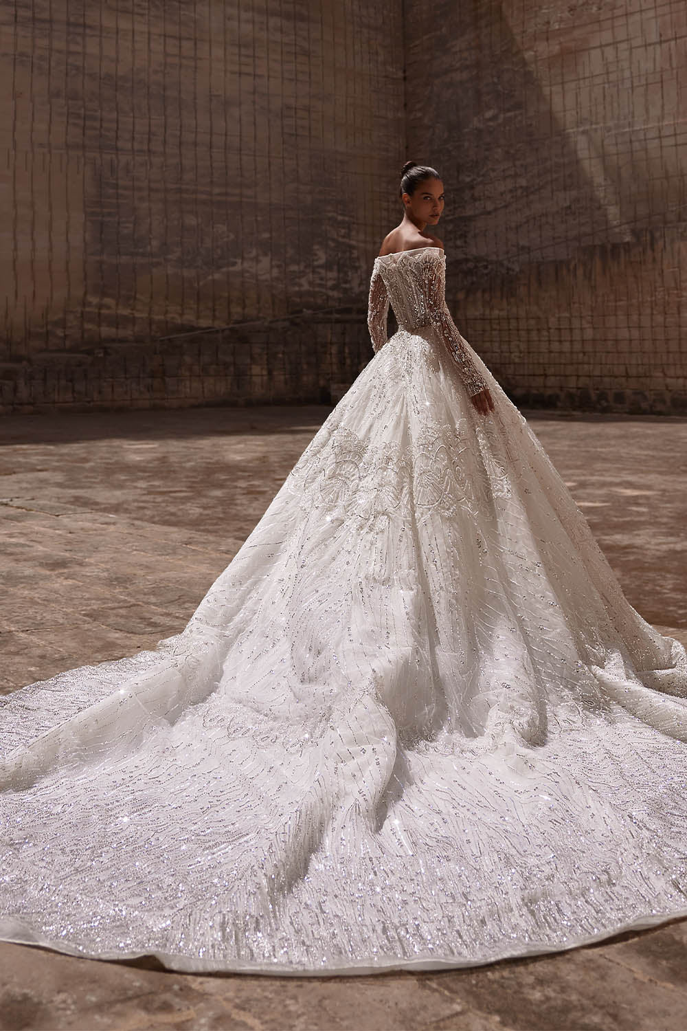 Milla Nova, Vendela, Beaded Sleeved Gown | Esposa