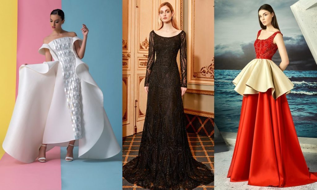 3 different evening dresses for many occasions