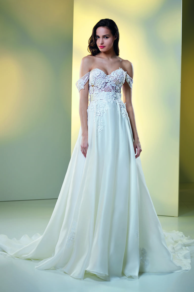 guipure corset wedding dress