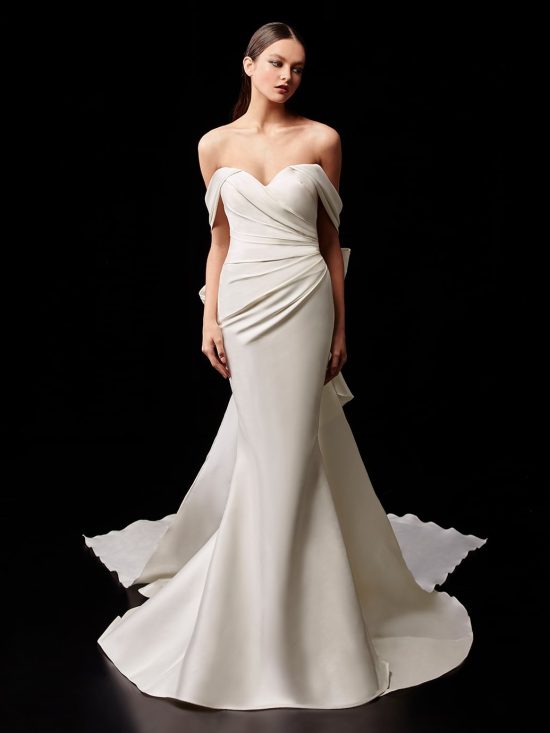 simple white mermaid dress