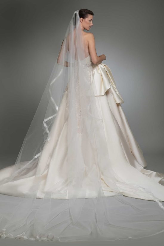 off white bridal veil