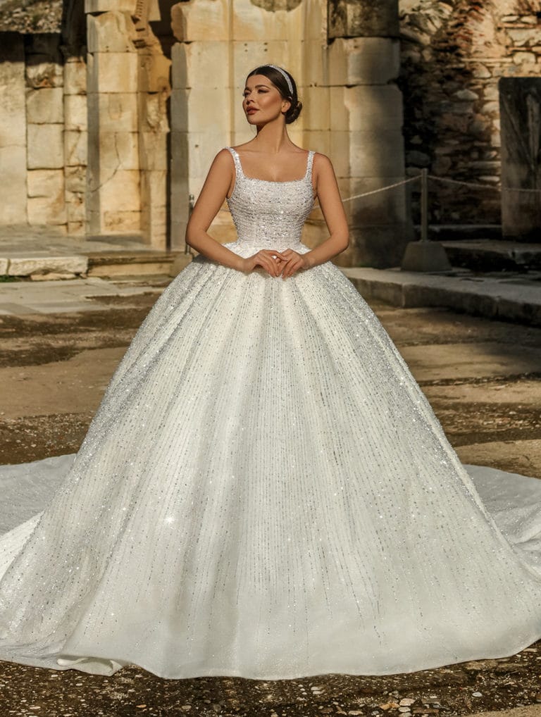 beaded ball gown