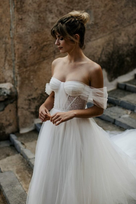 aniella tulle gown