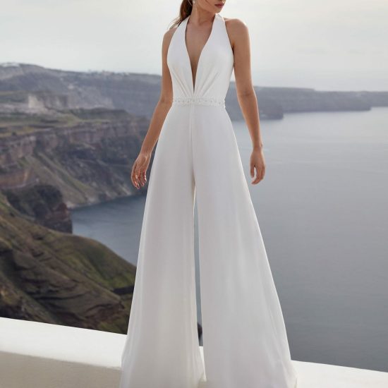 white bridal jumpsuit