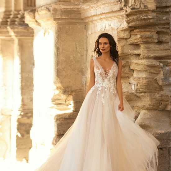 a-line wedding gown may