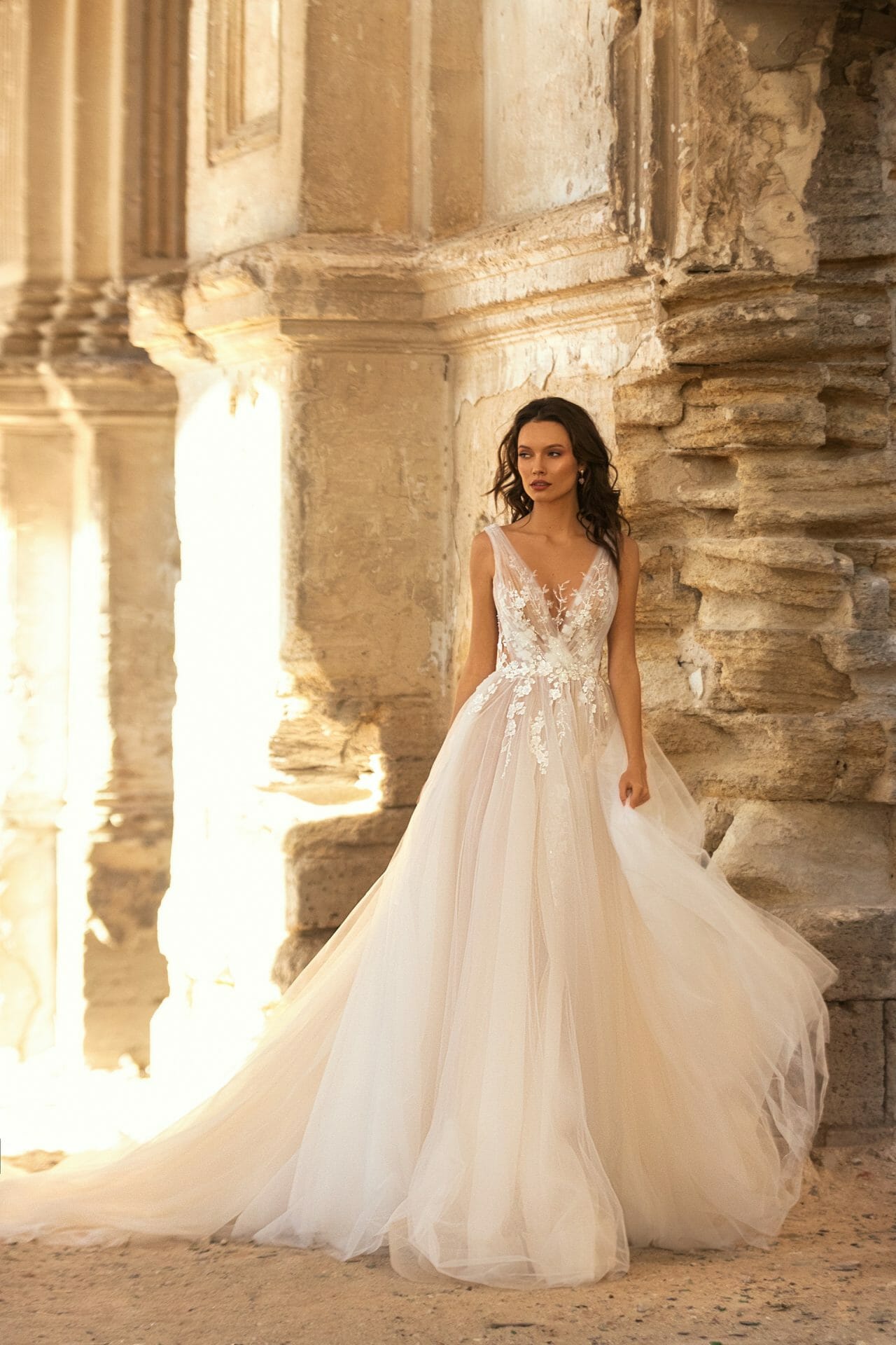 a-line wedding gown may