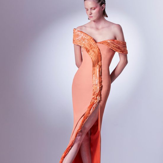 light orange dress gaby