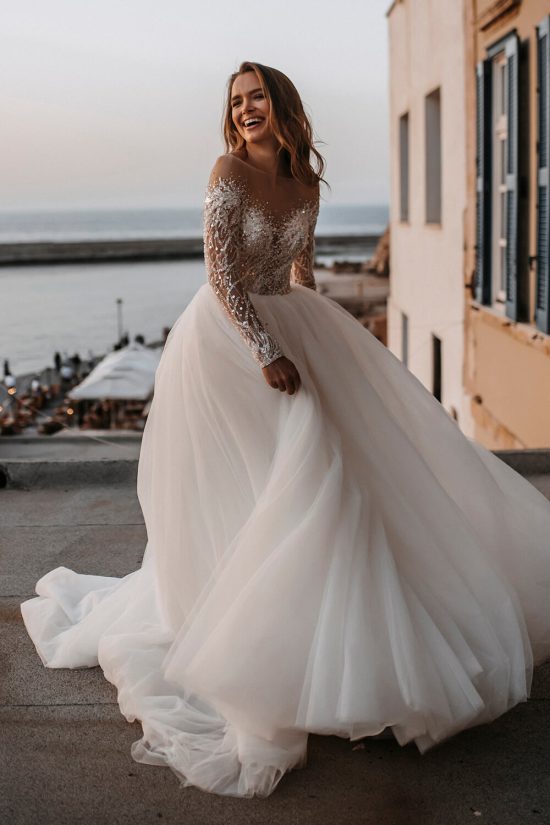 Hydra tulle gown and beaded bodice