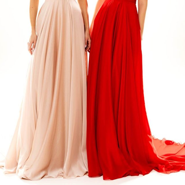 red pink straight dresses