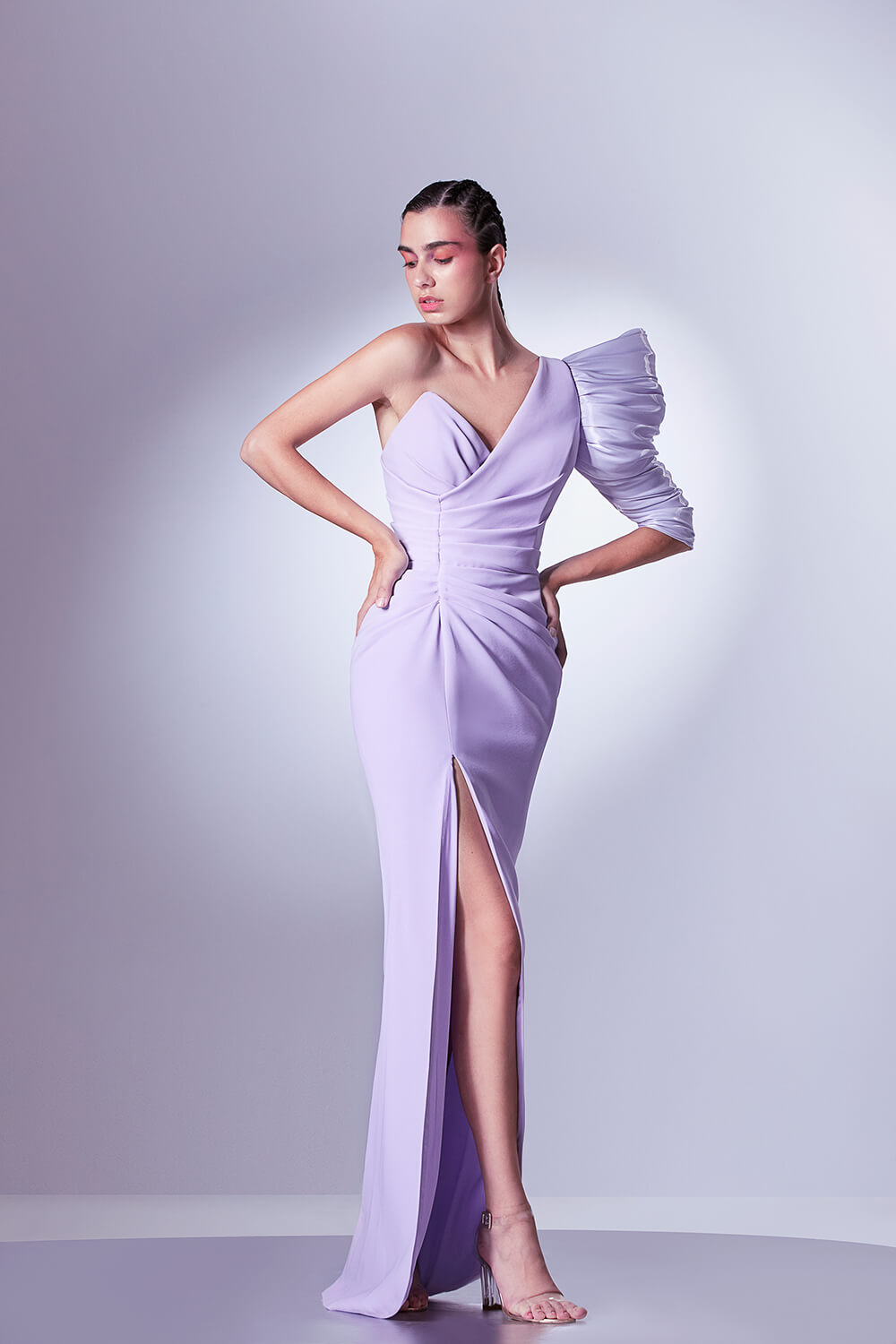 light purple evening dress