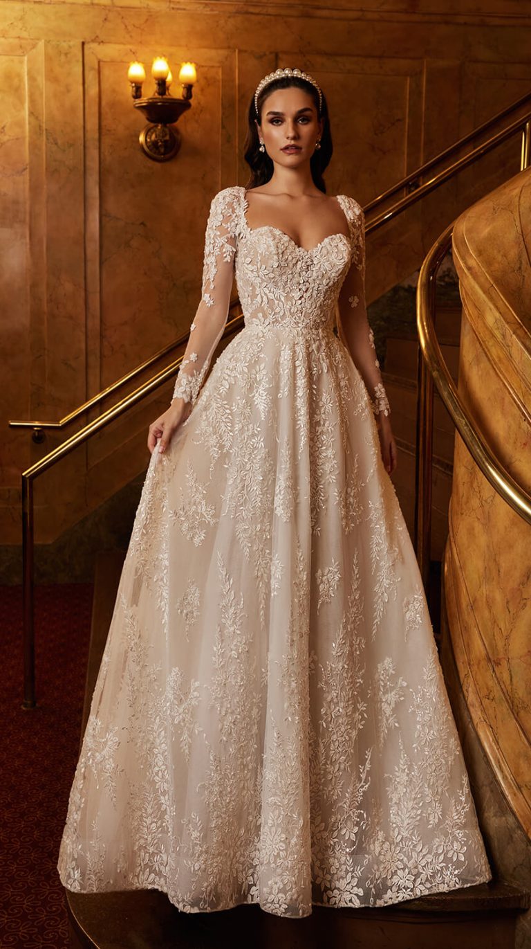 long sleeves wedding dress