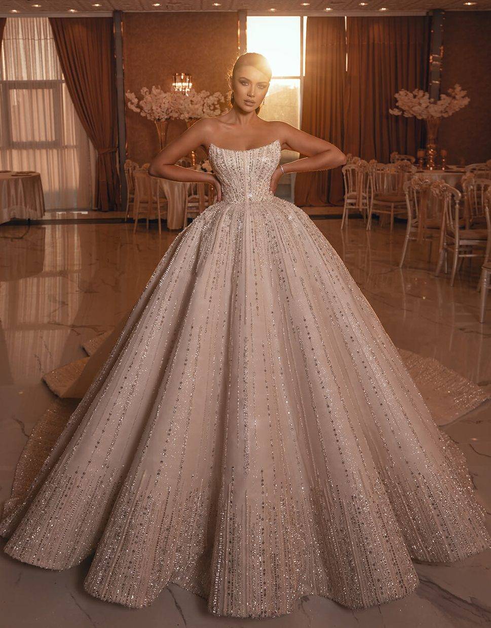 bedazzled ball gown