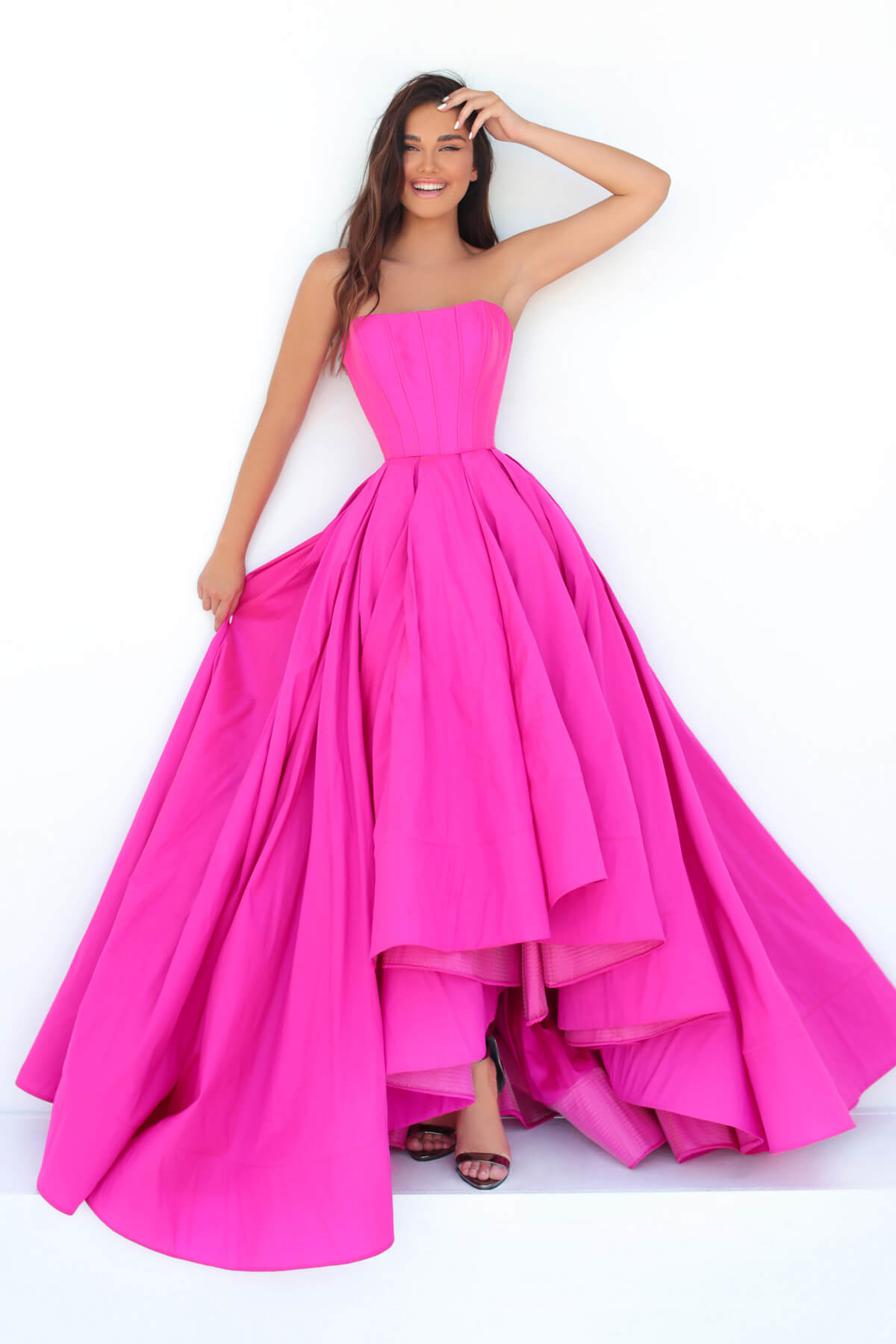 pink dress tarik ediz midi
