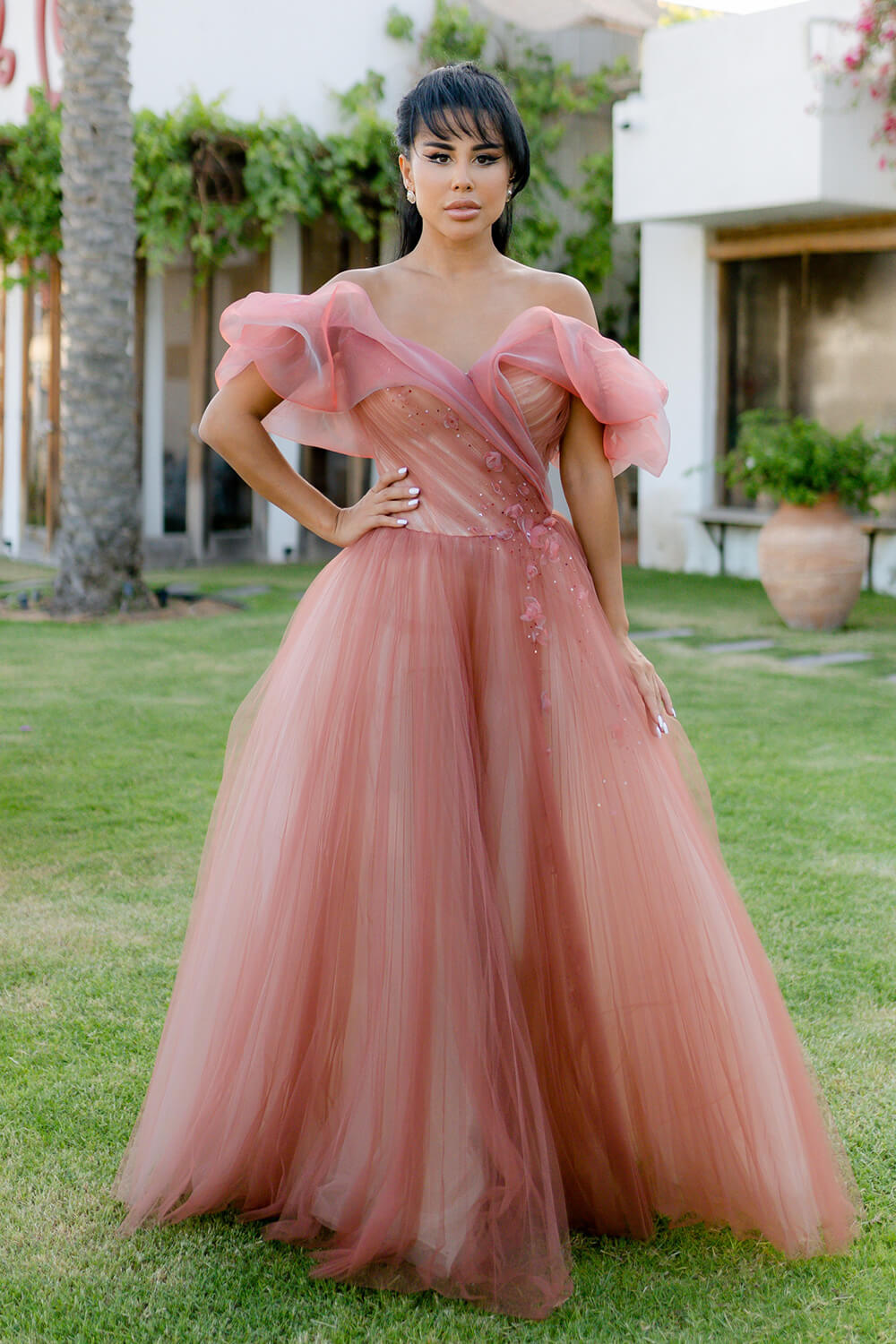 BX1062 pink gown evening