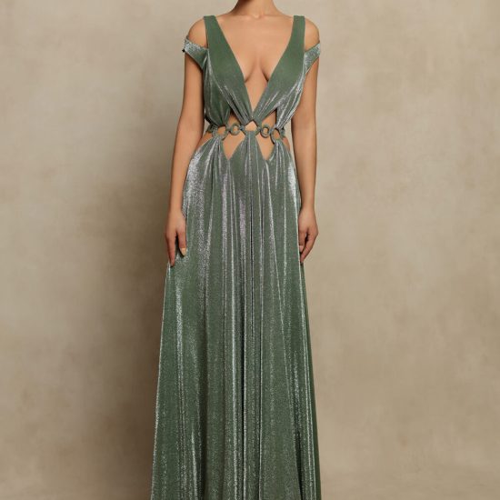 sexy green maxi gown