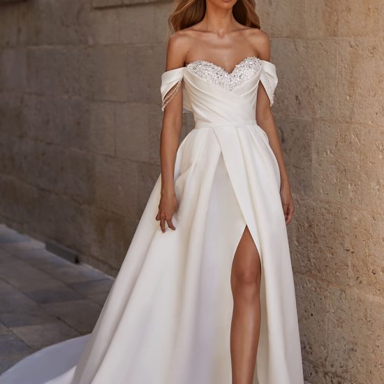 iff the shoulders wedding gown