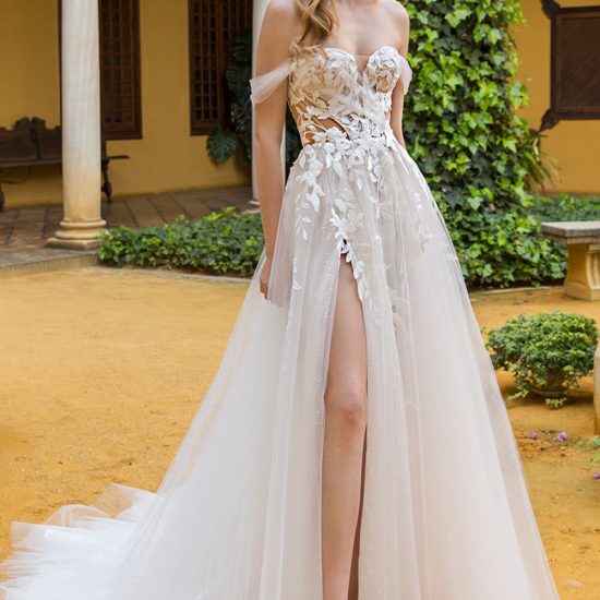 Wedding Dress with Slit