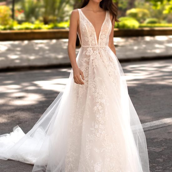 A-line tulle gown
