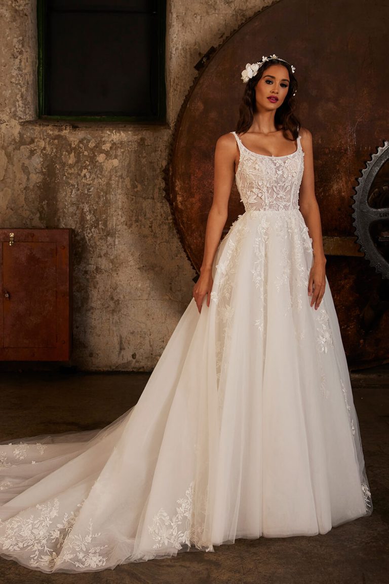 A-line wedding gown