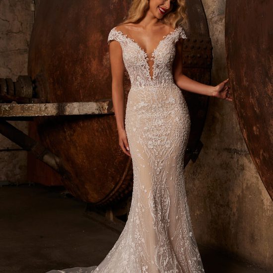 off-the-shoulder mermaid gown