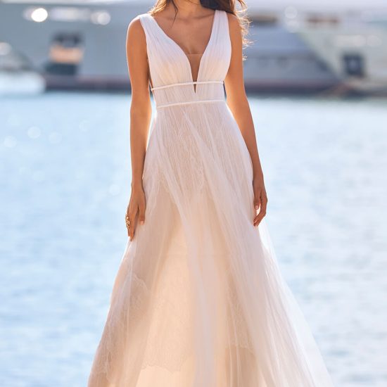 beach style wedding gown