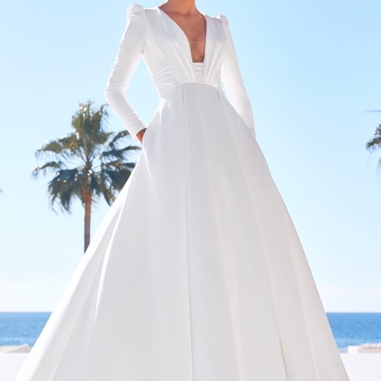ballgown wedding dress simple bride