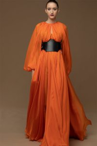 امير | فستان برتقالي فخم