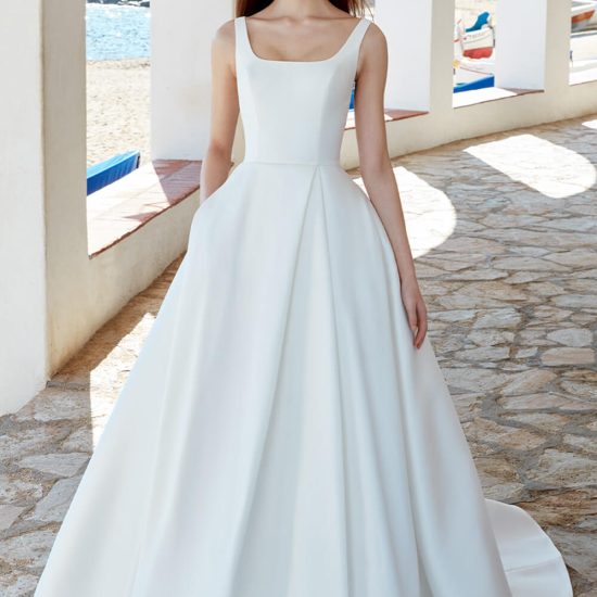 simple A-line gown
