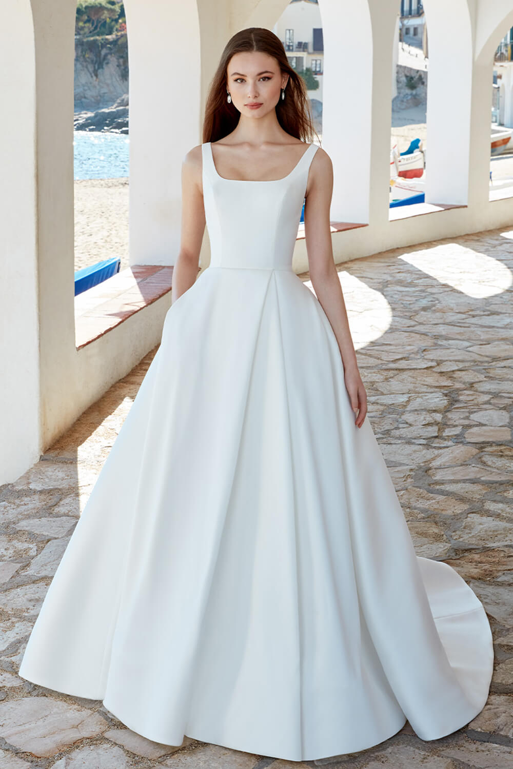 simple A-line gown