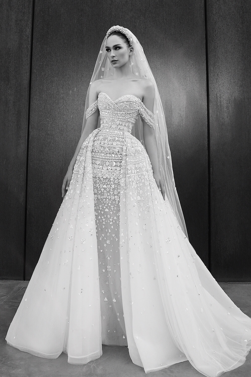 bedazzled bridal gown